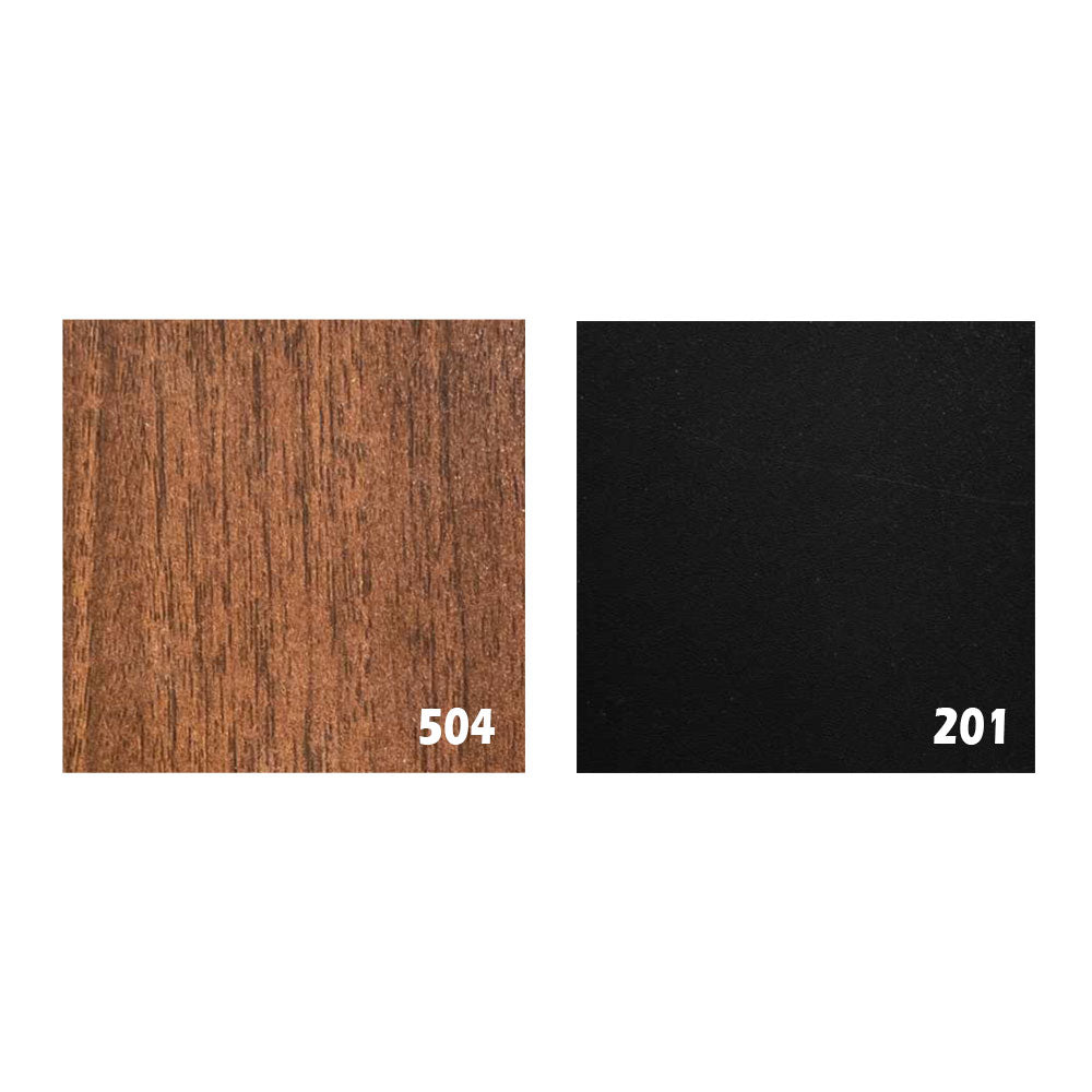 Desk 180×160×75 cm + Side Unit + Attached Drawers – Brown & Black – AZ50038