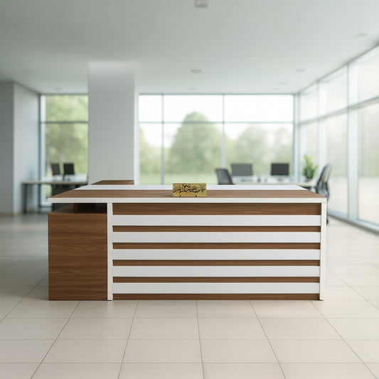 Desk 180 x 80 x 75 cm - Brown and white - AZ50018