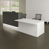 Reception Table 115 x 200 x 60 cm - Black and White - AZ111211