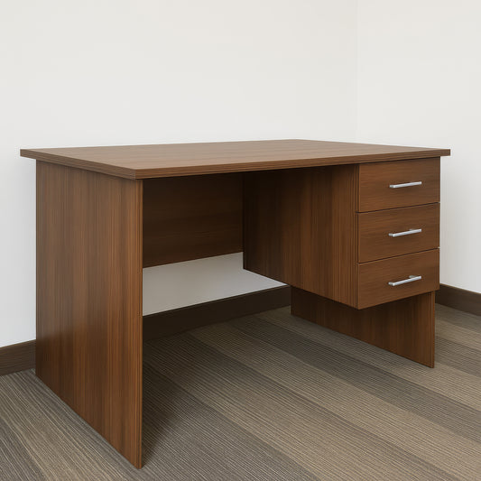 مكتب 120×60×75 سم + وحدة أدراج معلقة – بني – AZ50014
