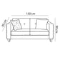 Modern Sofa Piece (Beech Wood, Pine, Plywood) – Dark Gray – Marassi