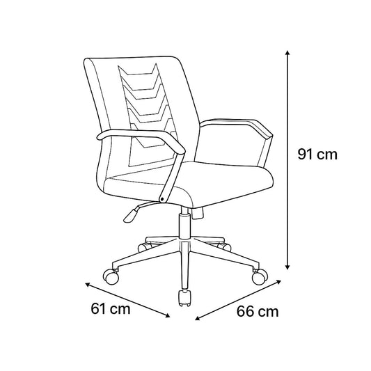 ROYAL Mid-Back Task Chair – Saddle Brown