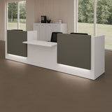 Reception Table 115 x 200 x 60 cm - Grey and White - AZ111213