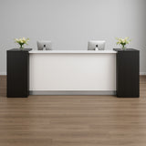 Reception Table 115 x 200 x 60 cm - Black and White - AZ111212