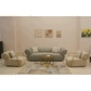 Modern Sofa Set 3 Pieces (Beech Wood, Plywood, Pine) – Color: Gray and Beige