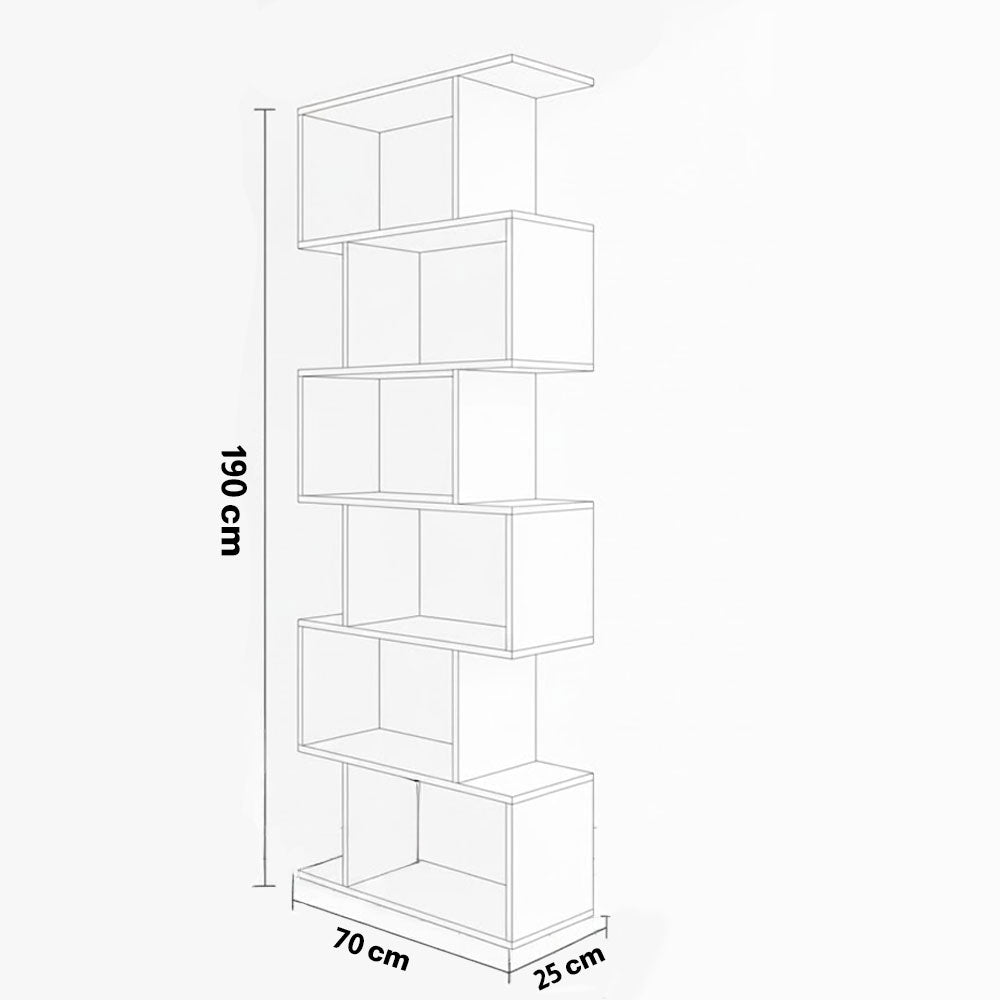 Bookcase - 70×25×190 cm – Wooden – AZ50049