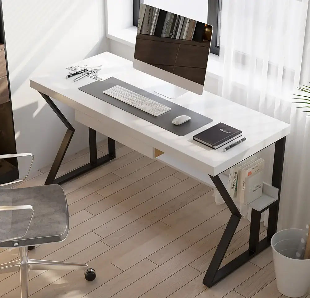 Desk 120 x60x 75 cm - white and black - AZ1314