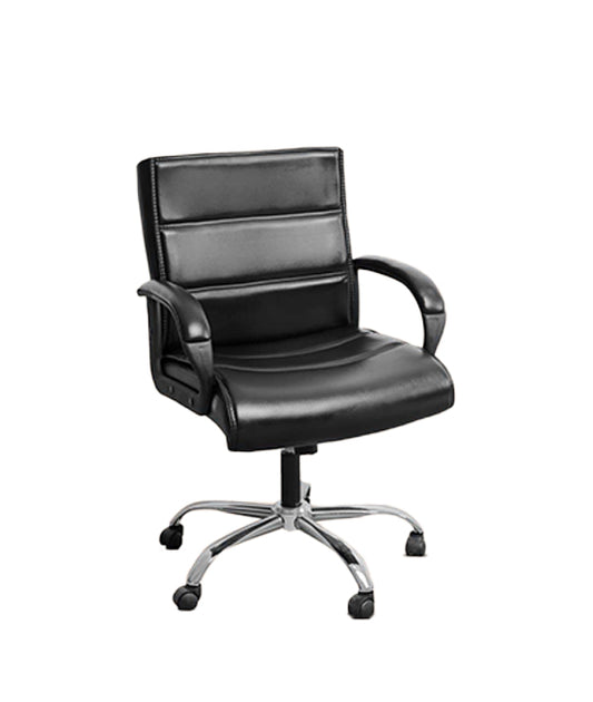 Mid-Back Office Chair 102*60*60 cm - Black  - Model GL-308