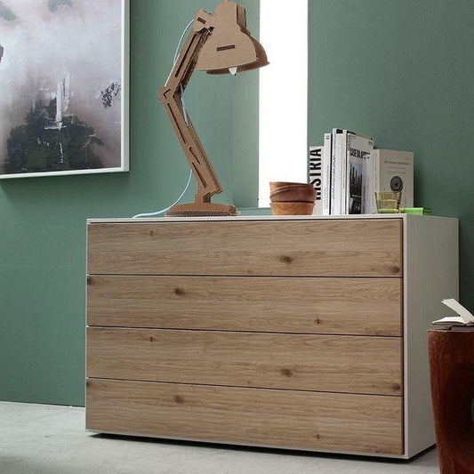 Unit Drawers, 85 × 40 × 80 cm - White and Wooden - AZ50029