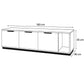 Modern Two-Tone Low Profile TV Stand with Drawers