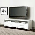 طاولة تلفزيون، 100 × 30 × 45 سم – أبيض – AZ30029