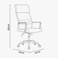 High-Back Executive Chair 122*62*63 CM - Black - Baran HB-HR