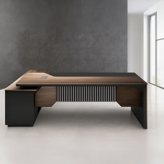 Manager's Desk 220 x 104 x 75 CM - Wooden and black - AZ1225