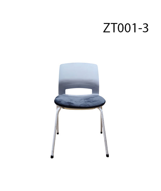 ZT001-3  Modern Plastic Chair with Cushioned Seat