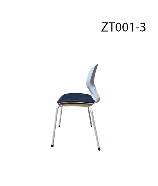 ZT001-3  Modern Plastic Chair with Cushioned Seat