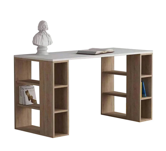 Desk 120 x 50 x 75 cm - Beige and White - AZ1074