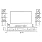 TV Table, 90 × 15 × 23 cm - White - AZ3002