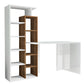 Desk 140 x 50 x 130 cm - White and Brown - AZ1010