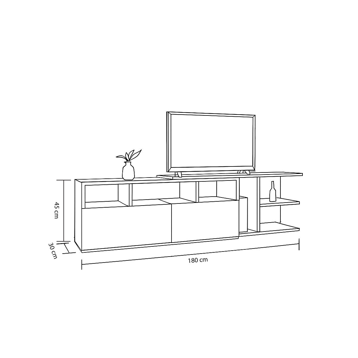 TV Table, 180 × 30 × 45 cm - MOD - AZ30031