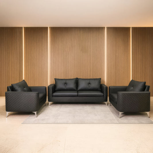 طقم كنب مكتبي – أسود - HC303