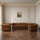 Office Sofa Set – Brown - HC- CHESTERFIELD