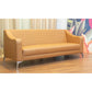 Office Sofa Set – Beige Leather with Musky and mdf Wood - BESAN