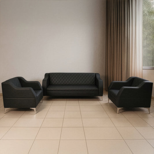 طقم كنب مكتبي – أسود - HC304