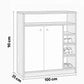 Shoe Cabinet, 90 × 35 × 100 cm - Black and White - AZ40053