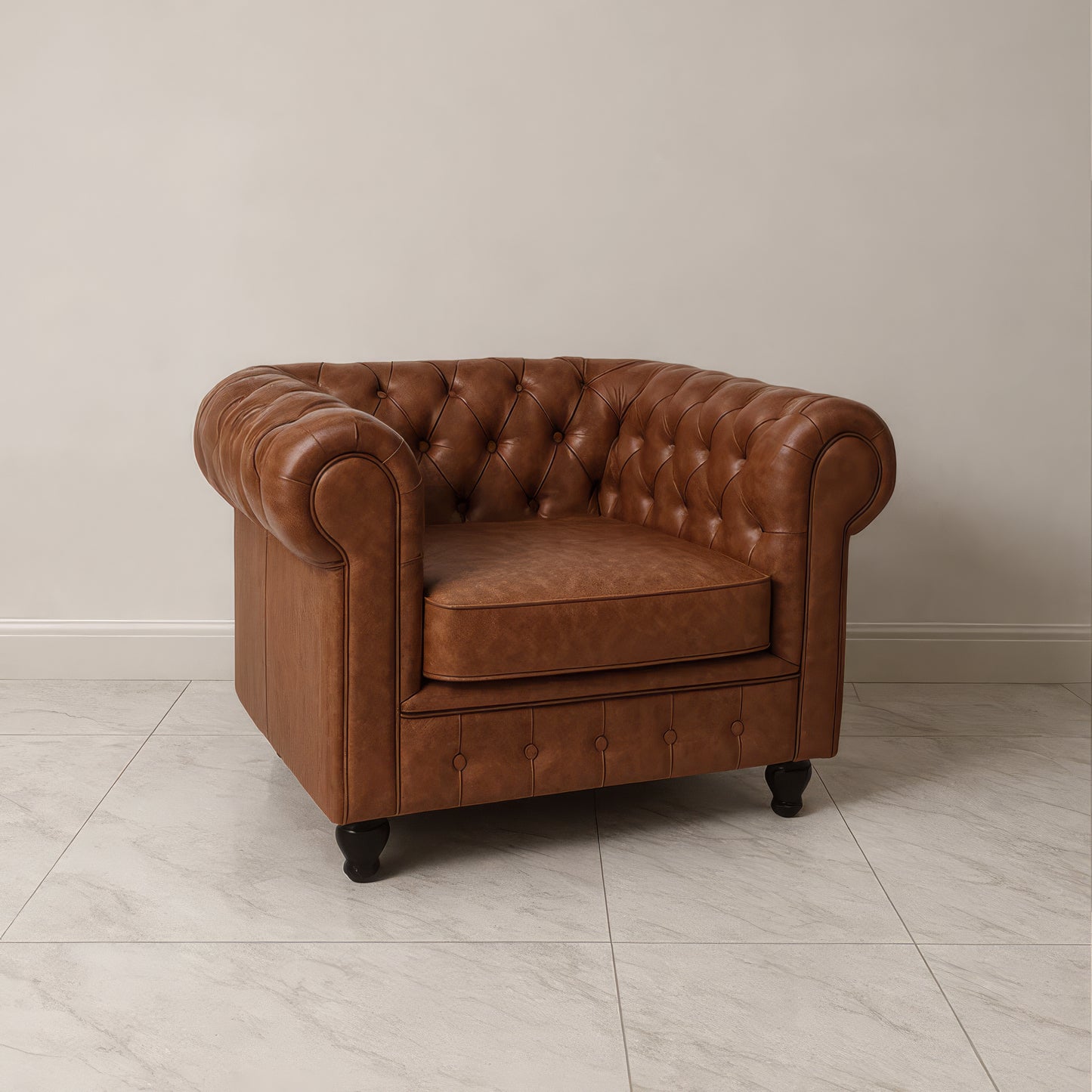 طقم كنب مكتبي –  بني - HC-CHESTERFIELD