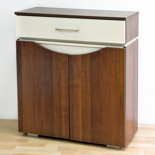 Shoe Cabinet, 80 ×35 × 88 cm - Brown and White - AZ40035