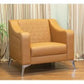 Office Sofa Set – Beige Leather with Musky and mdf Wood - BESAN