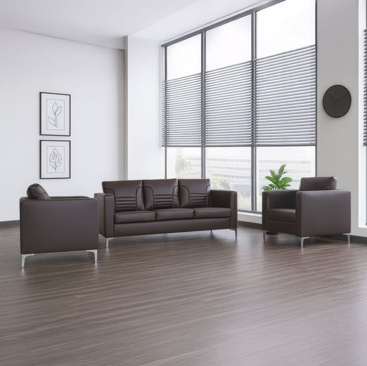 طقم كنب مكتبي – بنى – برينس