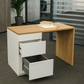 Desk 140 x60 x 75 cm - white &wooden - AZ1095