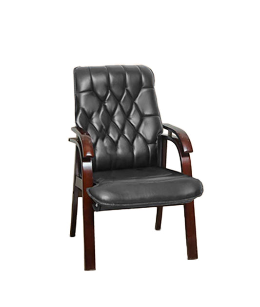 Executive Wooden Visitor Chair 113*70*62 CM - Black - Model GL-207