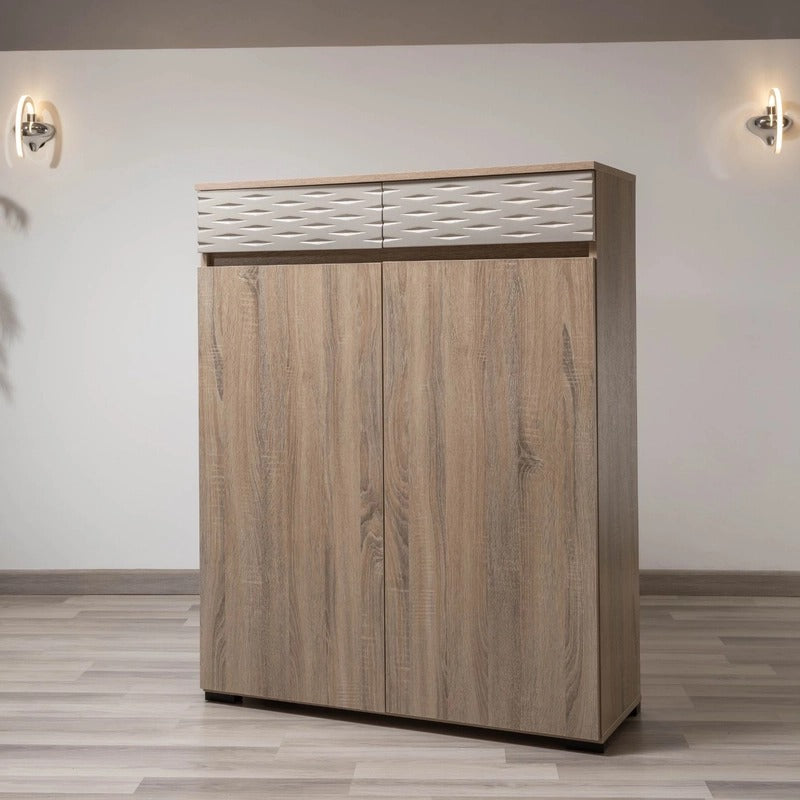 جزامة 100×35×123 سم – خشبي وأبيض – AZ40039
