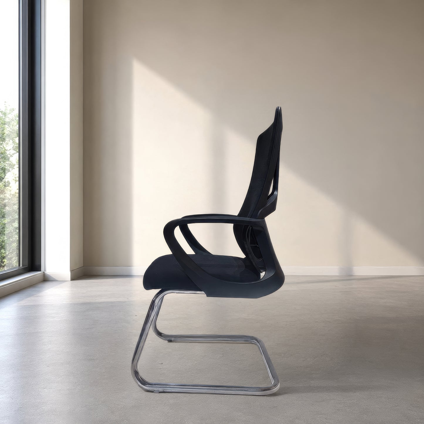 Fixed Back Office Chair 66*64*100 cm - Black - A859