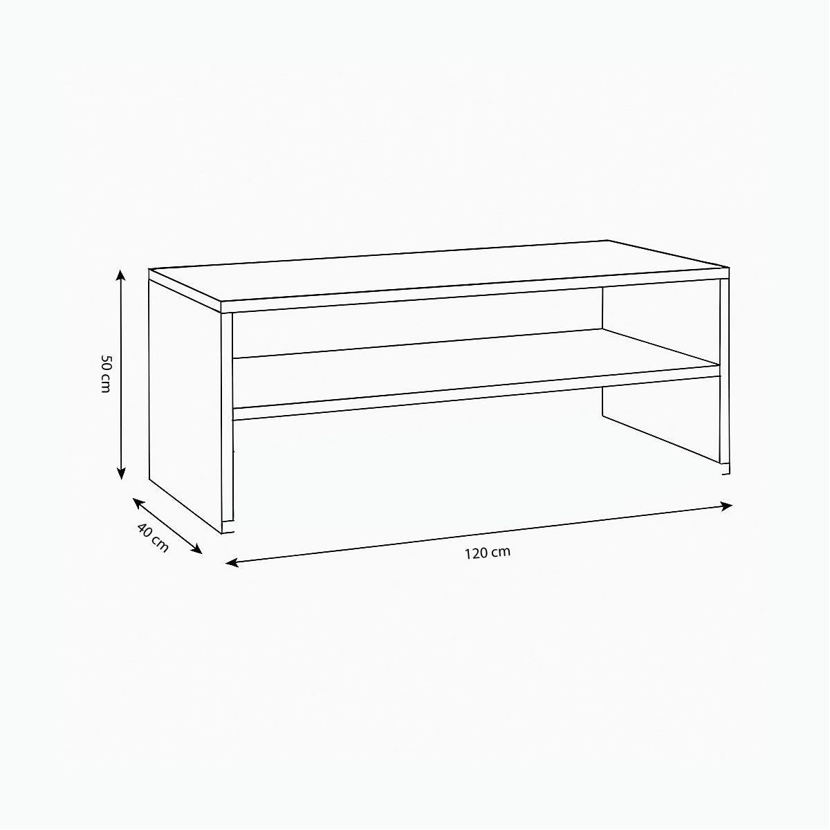 TV Table, 120 × 40 × 50 cm - MOD - AZ30039