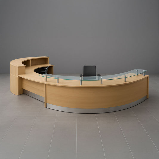 Reception Table 240 x 120 x 60 cm - Wooden - AZ111302