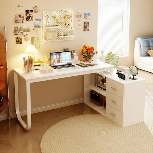 Desk 75 x 220 x 80 cm - White - AZ11186