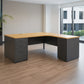 Desk 75*200*80 CM - Wooden and Black - AZ120132