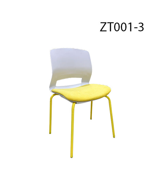 ZT001-3 Modern Plastic Chair with Cushioned Seat