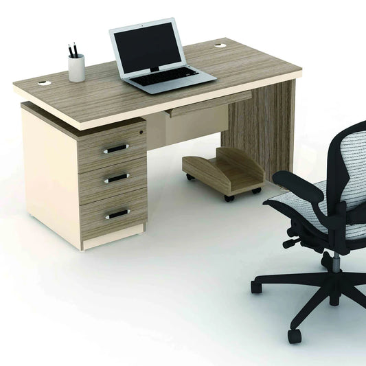 Manager's Desk 75*140*60 CM - Wooden and Beige - AZ12016