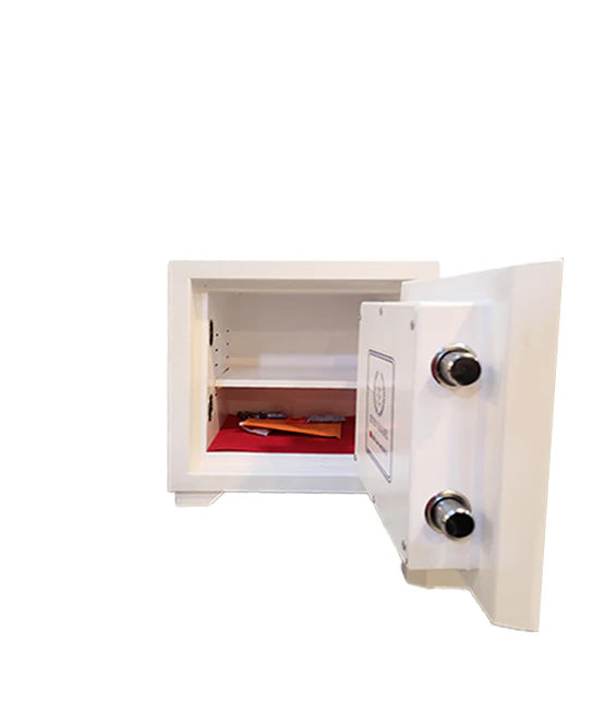 Fire Proof Steel Safety Box White 45 x 50 x 40 CM