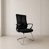 Fixed Back Office Chair 66*64*100 cm - Black - A859