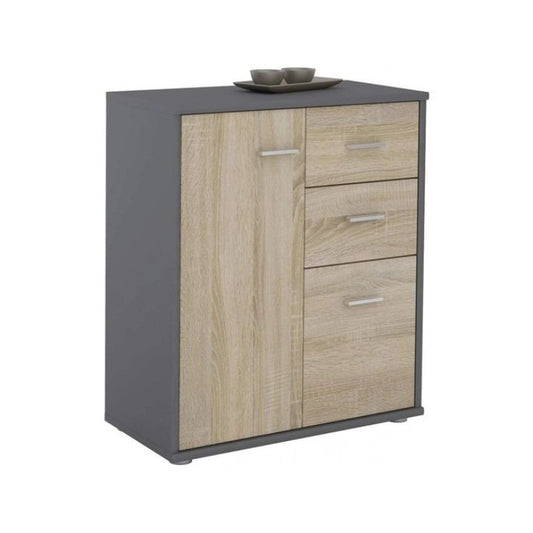 Shoe Cabinet, 80 × 40 × 105 cm - Wooden and Black - AZ40041
