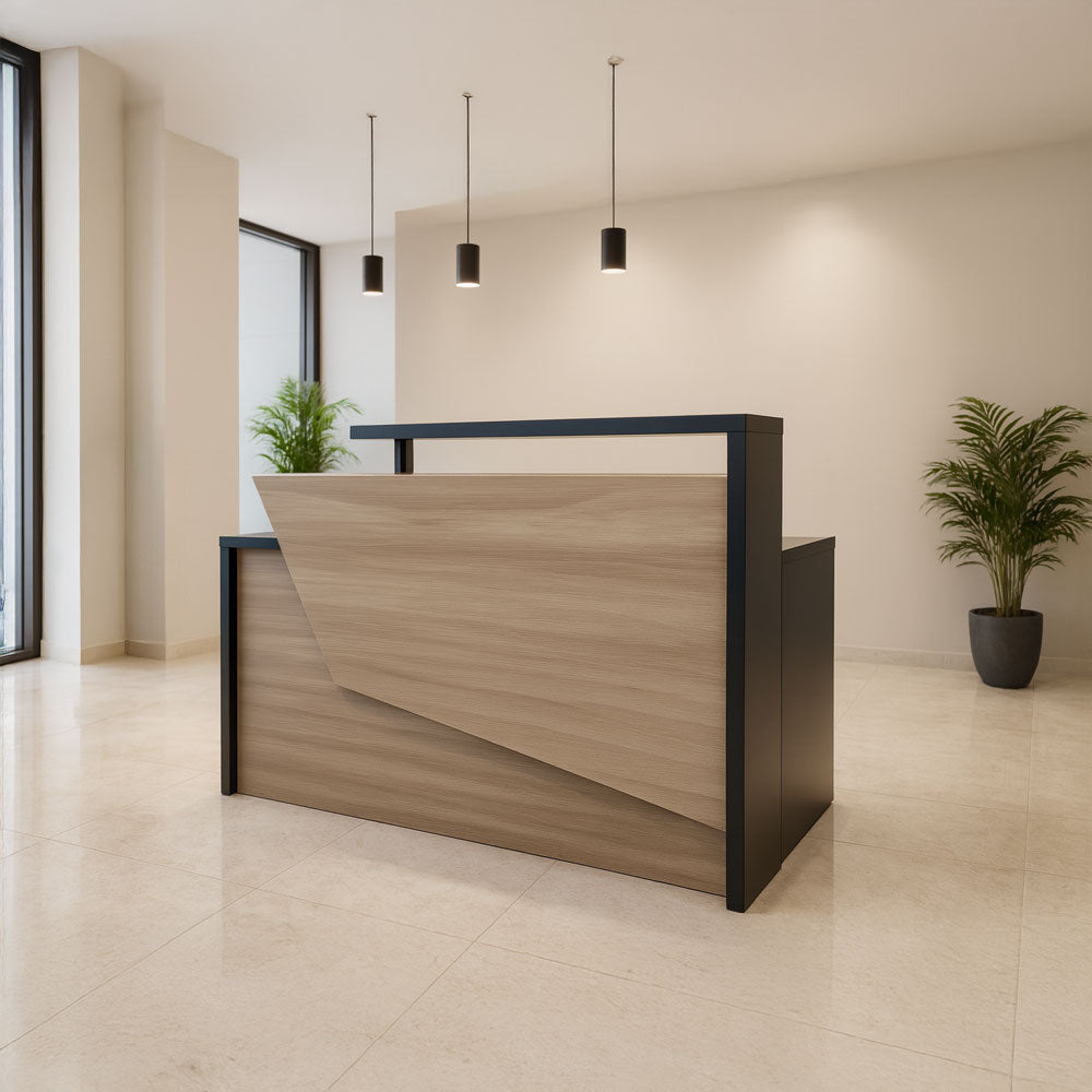 كاونتر 140 × 60 × 114 سم – خشبي وأسود – AZ50046