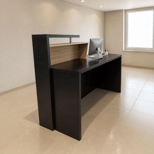 كاونتر 140 × 60 × 114 سم – خشبي وأسود – AZ50046