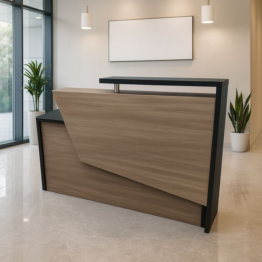 كاونتر 140 × 60 × 114 سم – خشبي وأسود – AZ50046