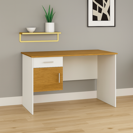 Desk 120 x 60 x 75 cm - Wooden and white - AZ1050