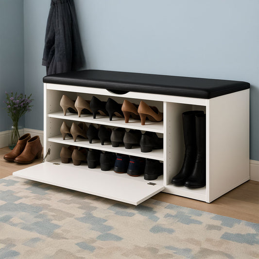 Shoe cabinet 80 x 60 x 40 cm - white - AZ111315
